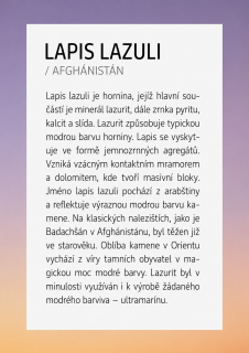 Kartička k minerálu LAPIS LAZULI