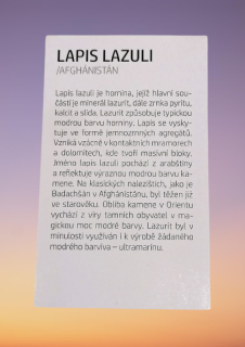 Kartička k minerálu LAPIS LAZULI