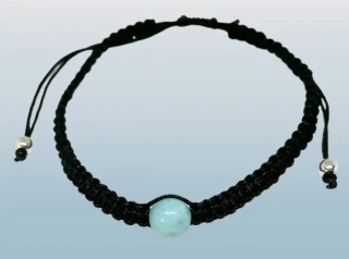 Luxusní náramek z larimaru – kámen delfínů a bohů (korálek 7 mm)