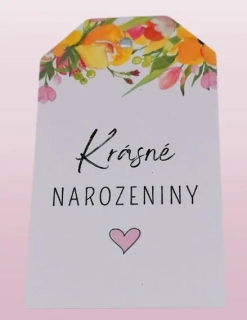 Dárková kartička - Krásné narozeniny