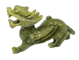 Nefritový drak 12 cm – ochranný symbol síly, harmonie a zdraví