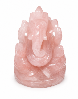 Ganesha z růženínu v exkluzivní kvalitě a barvě minerálu