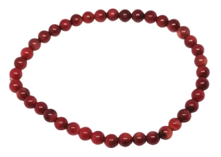 Červený korálový náramek 5 mm