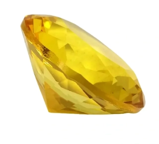 Diamant z křišťálového skla žlutý vel. 6 cm