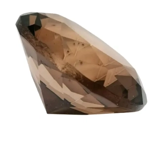 Diamant z křišťálového skla hnědý vel. 6 cm
