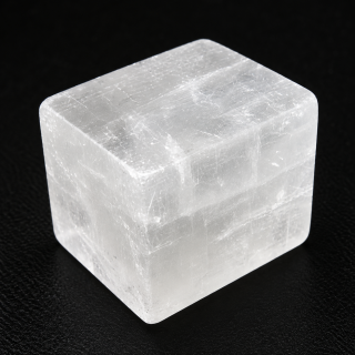 Kalcit krystalický – broušená krychle 150 g, průhledný minerál pro dekoraci a esoteriku
