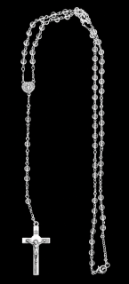 Růženec z křišťálu – duchovní šperk a talisman (obvod cca 80 + 15 cm)