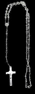 Růženec z křišťálu – duchovní šperk a talisman (obvod cca 80 + 15 cm)