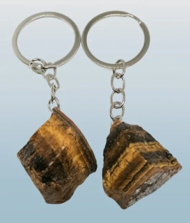 Tygří oko klíčenka s přírodním minerálem