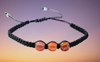 Karneolový náramek shamballa