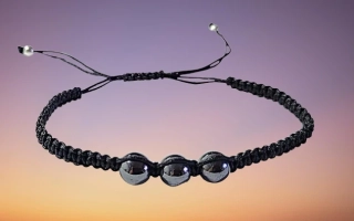Hematitový náramek shamballa