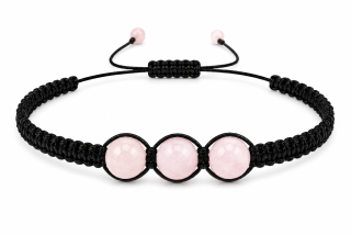 Růženínový náramek shamballa