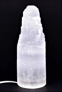 Selenitová lampa 25 cm – očistná energie a jemné světlo z přírody