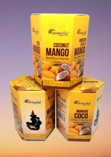 Vonné kužely tekoucí dým KOKOS A MANGO
