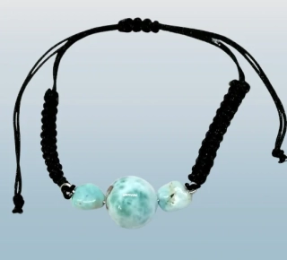 Exkluzivní larimarový náramek shamballa