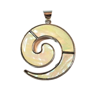Spirála velká s bílou perletí 4,5 cm
