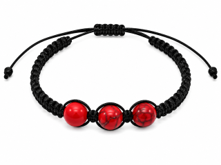 Magnezit barvený, náramek shamballa