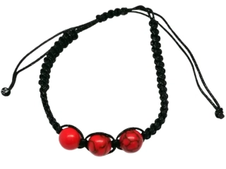 Magnezit barvený, náramek shamballa