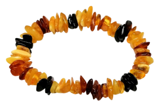 Jantarový exkluzivní masivní sekaný náramek