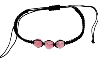 Jadeit růžový, náramek shamballa