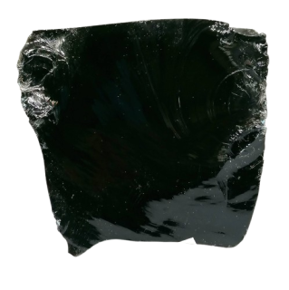 Obsidián kouřový, velký blok přírodní 1,05kg