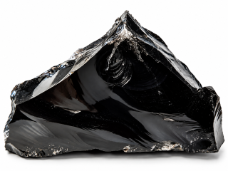 Obsidián kouřový, velký blok přírodní 1,35 kg
