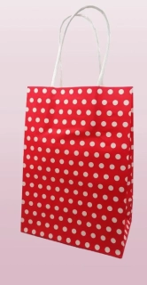 Dárková taška papírová červená 17x12x7 cm