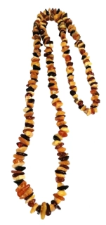 Jantarový náhrdelník mix kamínků, obvod 70 cm