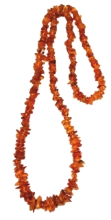 Elegantní světle medový jantarový náhrdelník – AA kvalita, 70 cm