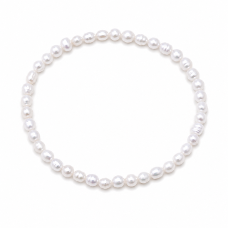 Nejjemnější náramek z pravých říčních perel 4–5 mm – přírodní elegance