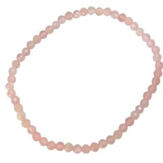 Růženínový jemný fazetovaný náramek 3 mm – kámen lásky a harmonie, elegantní minerální šperk