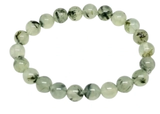 Elegantní prehnitový náramek 8 mm – AA kvalita, přírodní minerál