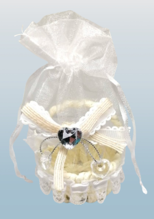 Dárkový košíček v šifonovém obalu – elegantní balení 6 cm / 12 cm