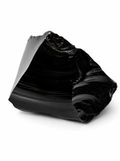Černý obsidián – velký přírodní blok z Mexika | Ochranný kámen 1 kg