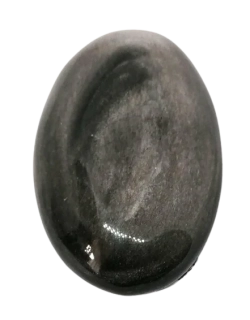 Obsidián stříbrný 62 g – luxusní hmatka pro meditaci a ochranu