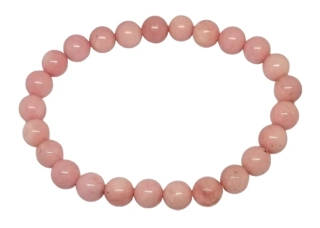 Náramek z růžového opálu AA – 8 mm, harmonizační kámen lásky