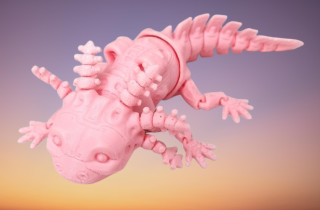 3D tisk axolot, unikátní design a realistické detaily