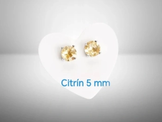 Citrínové náušnice 5 mm – fazetované kameny v chirurgické oceli