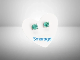 Smaragdové naušnice fazetované 4 mm s ocelí