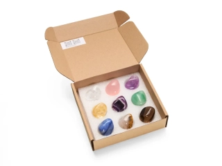 Křemeny - sbírka v dárkovém boxu, tromlované XL kameny