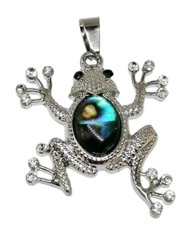 Přívěsek žabka s mušlí Paua-Abalone
