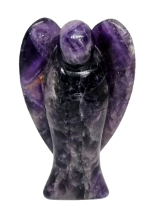 Ametystový anděl strážný – krystal 7,5 cm, dekorace a esoterický talisman