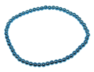 Hematitový náramek z modrých kuliček 3 mm – elegantní minerální šperk