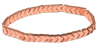 Zlatorůžový hematit, skládaný náramek vlnky