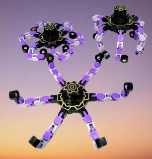 Fidget spinner – antistresová pomůcka z 3D tisku v elegantní fialové barvě
