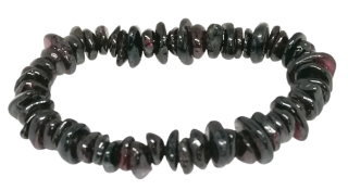 Granátový náramek nepravidelné velké disky