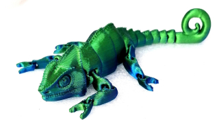 3D tisk leguán duhový 15 cm