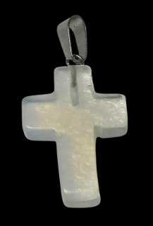 Opalitový přívěsek křížek cca 2,5x2 cm
