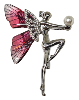 Motýlí víla s červenými křídly – kouzelná bižuterie plná elegance