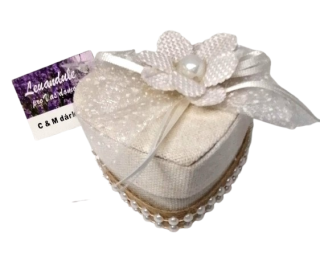 Dárková látková krabička srdíčko, ozdobná
